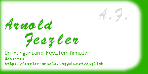 arnold feszler business card